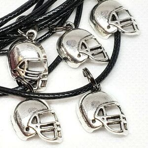 FOOTBALL HELMET Necklaces Party Favors Set of 10